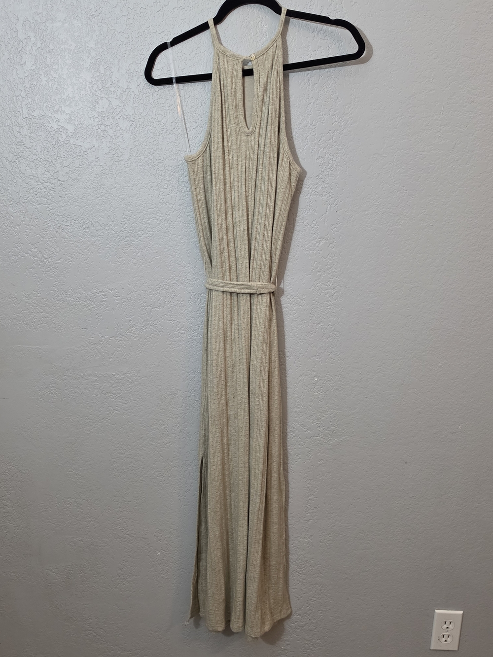 NWT Anthropologie/Amadi Caroline Knit Halter Maxi Dress In Oatmeal Womens M - Picture 13 of 16